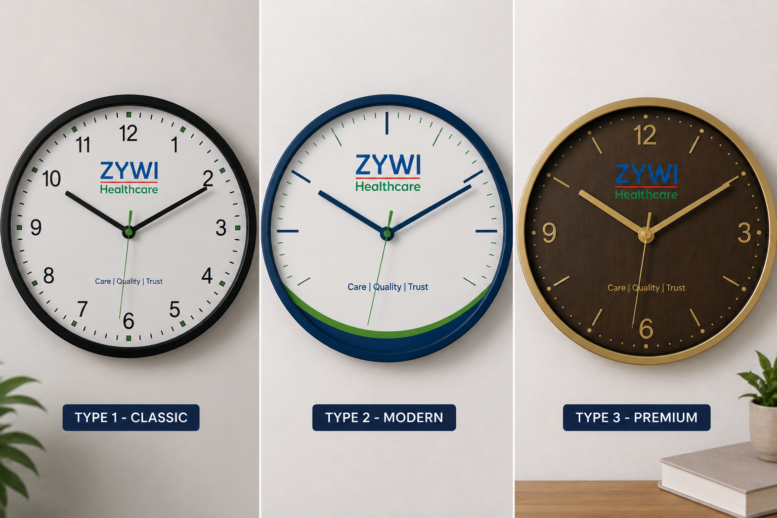 Zywi Healthcare branded wall clock promotional item for PCD Pharma Franchise