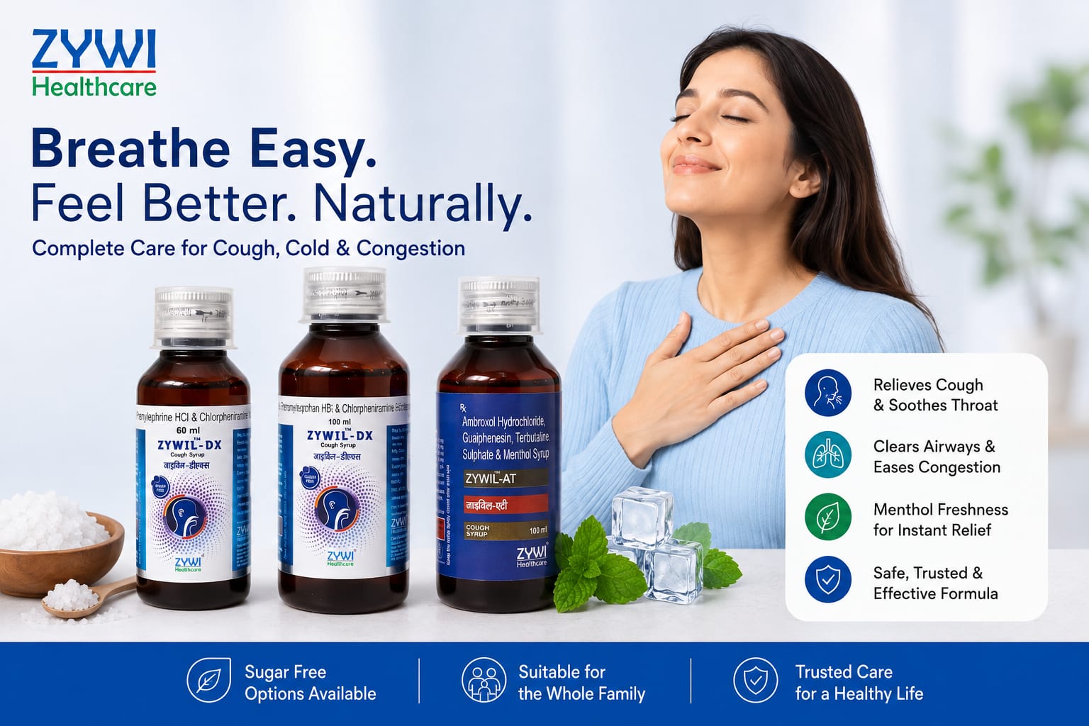 Zywil Cough Syrup Range by Zywi Healthcare